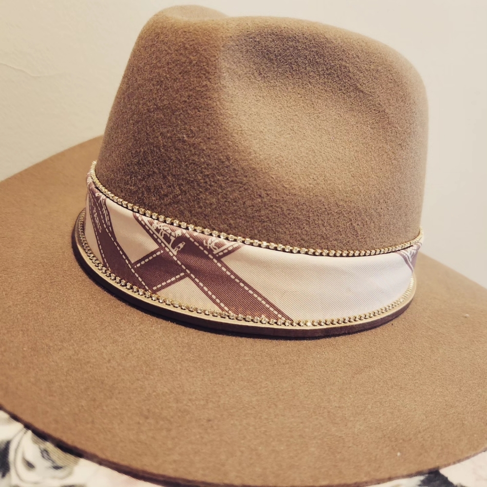 Custom made authentic Hermes fall fedora